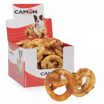 Camon Treats&Snacks Dog - Praclík z hovädzej kože s králikom 75g